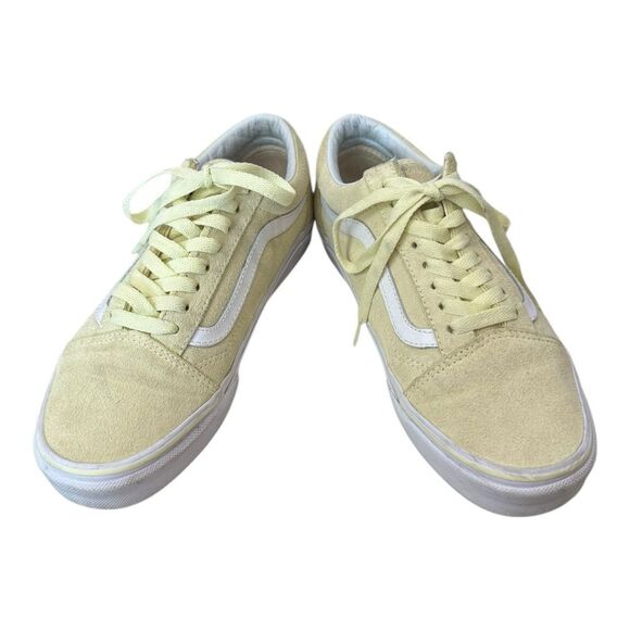 Vans Off The Wall Old Skool Yellow Suede Leather Sneakers 8 - Picture 3 of 7